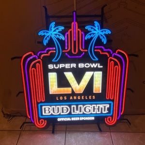 COPY - Super Bowl 56 bud light Rams vs 49ers led sign Man cave garage game room
